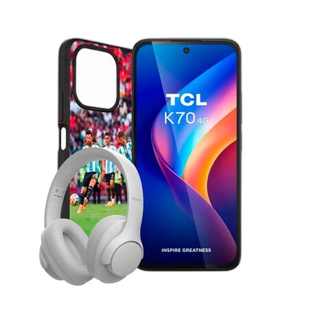 Combo TCL K70 12+128GB Midnight Black + Auriculares Hune Over-ear
