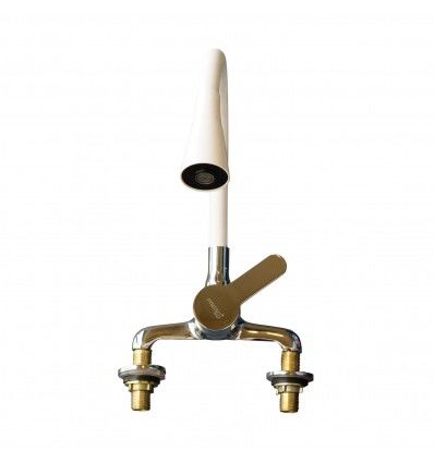 Canilla mezcladora monocomando mesada flexible Blanco Prego PREG9022
