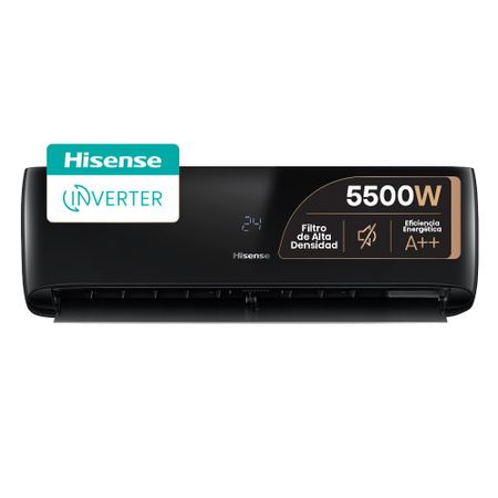 AIRE ACONDICIONADO SPLIT INVERTER HISENSE 5500W AS18UR4SXSCA00BKN NEGRO FRIO CALOR - 4609340