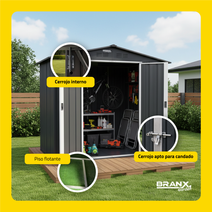 Cobertizo Branx Fortex Caseta Deposito Galpon Exterior - Vista 6