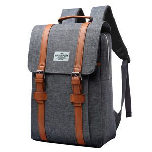 Mochila Elegante Gris South Port Unisex 25L Porta Notebook