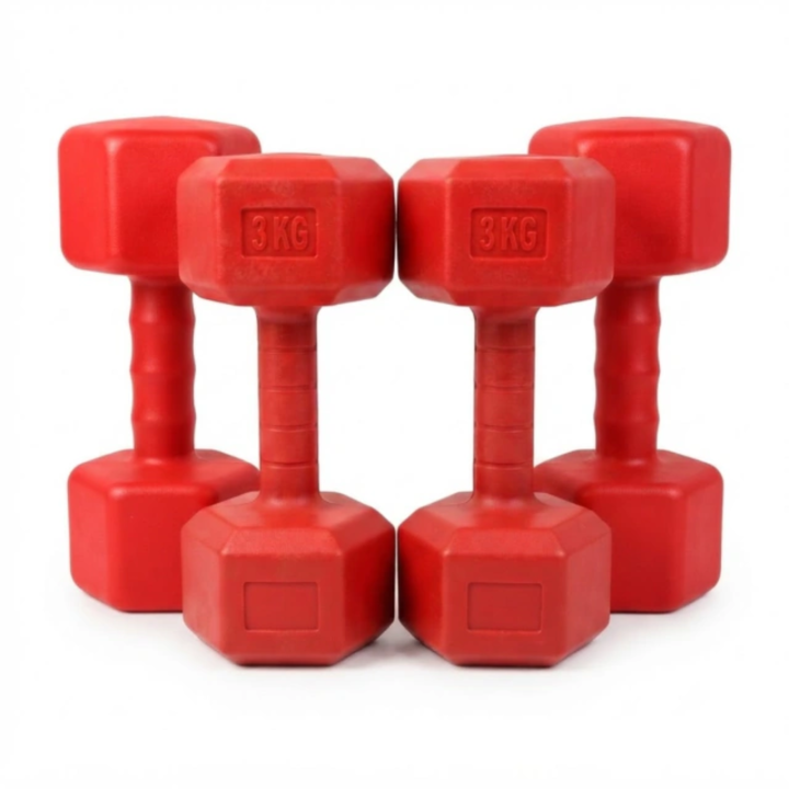 Combo 4 Mancuernas Hexagonales – 2 de 1 kg + 2 de 3 kg - Vista 2