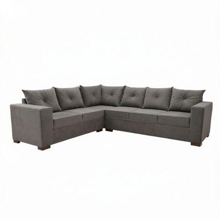 Sillon esquinero Bariloche con seis lugares color titanio