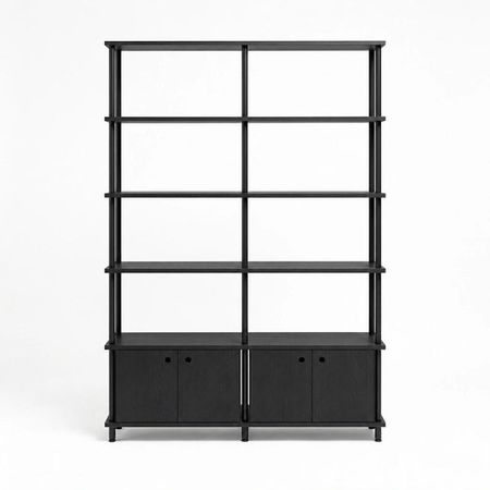 Biblioteca Industrial 2 cuerpos DS Home 130 x 30 x 182 cm Total Negro