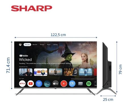 Smart Tv 55 DLed Uhd 4k Sharp Google Tv 4T-C55FL6L