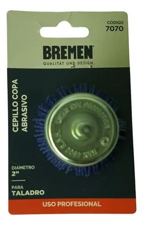 Cepillo Bremen para Taladro Copa 2 Pulgadas Rojo