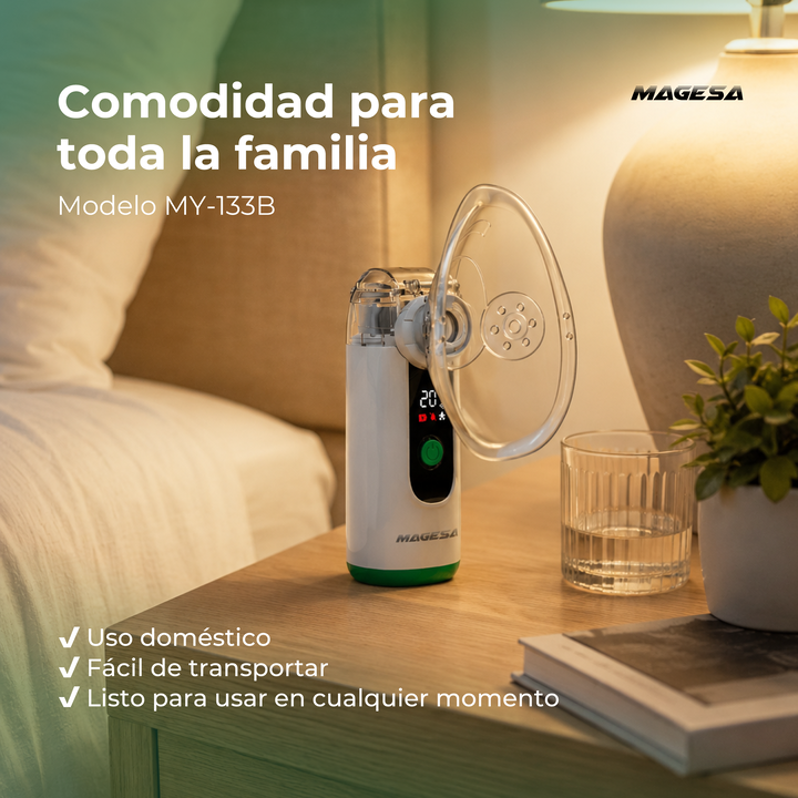 Nebulizador Ultrasonico Mesh Portatil Adultos Niños Magesa MY133 - Vista 2