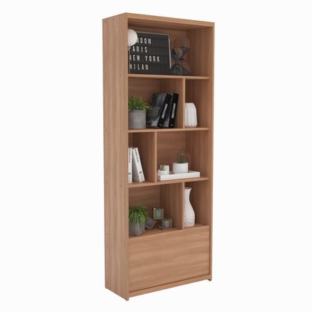 Estantería Biblioteca Mueble Exhibidor 1 Puerta MDF Mix Match