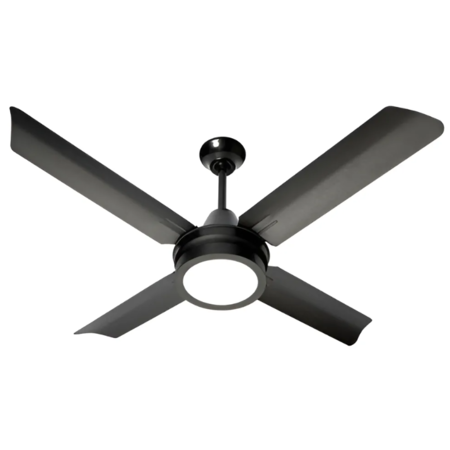 Ventilador De Techo Boher 030112 4 Palas De Madera Negro