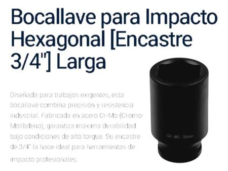 Tubo Hexagonal Bremen Encastre 3/4 Pulgada Alto Impacto 38mm