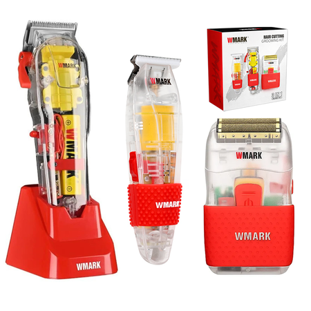 Set Wmark 3 en 1 Cortadora de Pelo + Trimmer + Afeitadora