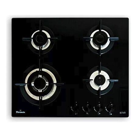 Anafe Singer Flor 6749 60Cm Multigas Vidrio Templado Negro