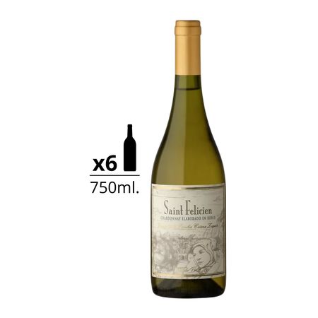 Vino Blanco Saint Felicien Chardonnay Caja x 6