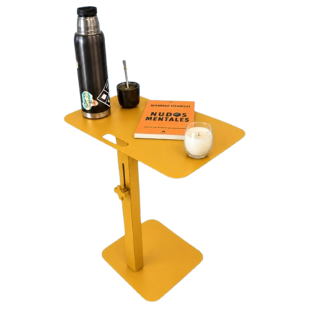Mesa de arrime Iron DS Home regulable en altura Ocre