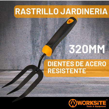 Rastrillo De Mano Jardin Jardineria Worksite Negro