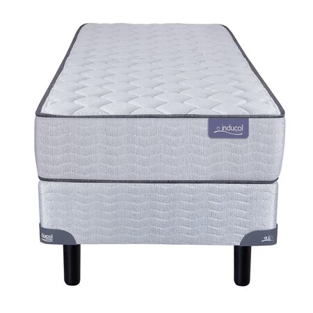Colchon y Sommier Inducol Vinson 1 Plaza y Media 90x190x20cm Espuma de Alta Densidad Extra Firme