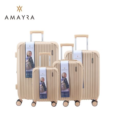 SET VALIJAS DE 4 VALIJAS 18" 20" 24" 28" ABS ORO AMAYRA