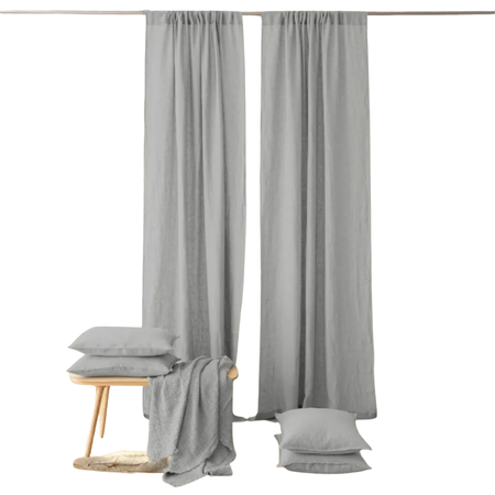 Cortina Gasa Premium 2 paños Gris 2,80x2,10 mts