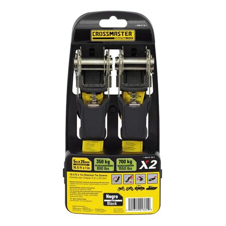 Cincha Amarre Crossmaster 700 Kg x2 Con Crique Negra