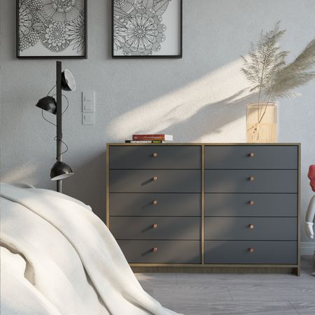 Chiffonier 10 Cajones Tables Cod: 6059 Nogal-Negro