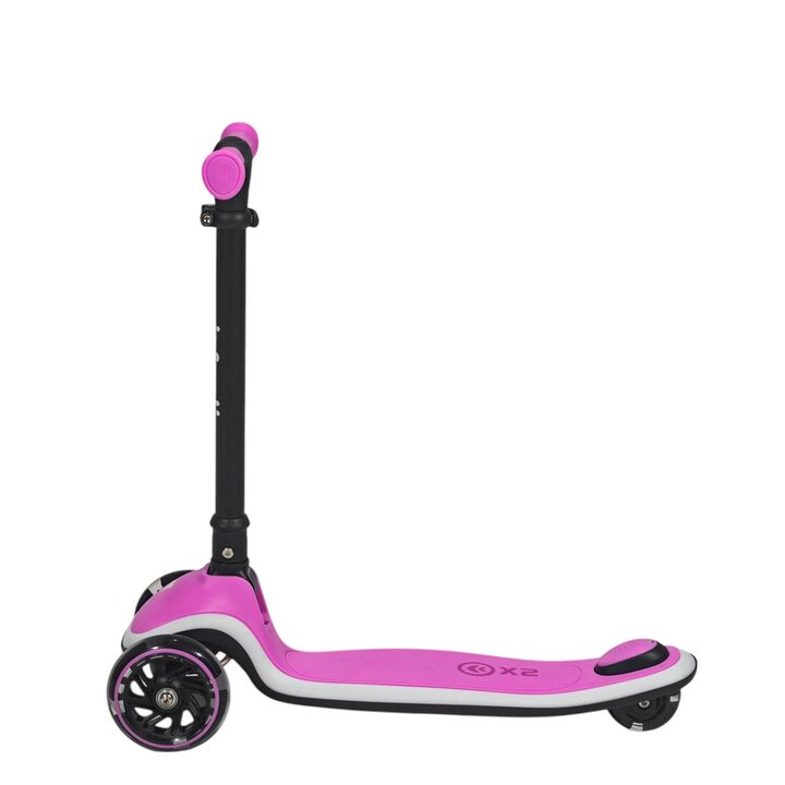 Monopatín plegable con luces LED Infanti rosa - Vista 3