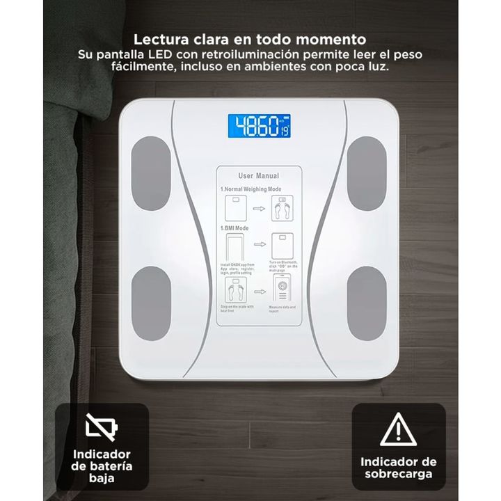 Balanza de Baño Gadnic Digital con APP - Vista 4