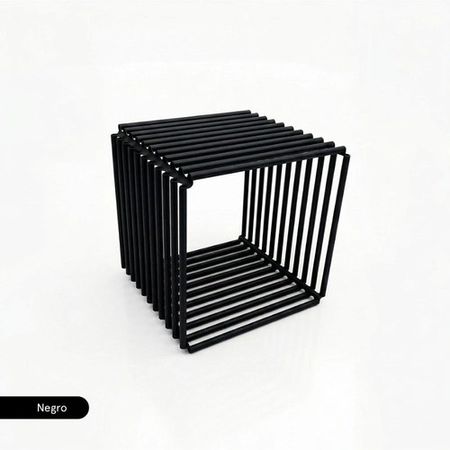 Cubo Modular Metalico DS Home Decoracion Negro