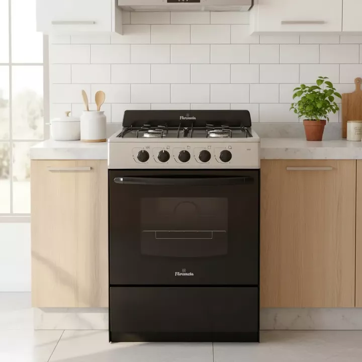 Cocina Multigas 56cm Florencia 5508 Con Visor Acero Inox - Vista 4