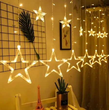 Guirnalda Cortina Led Estrellas