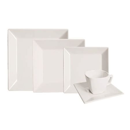 JUEGO VAJILLA X 20 PIEZAS QUARTIER BLANCO PORCELANA