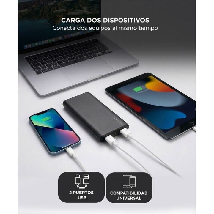 Power Bank Gadnic 10000 mAh Cargador Portátil Compatibilidad Universal - Vista 3