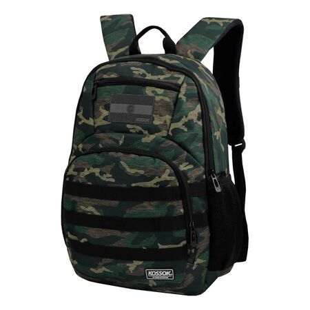 Mochila Tactica Kossok Exos Reforzada Verde Camuflado Rayas