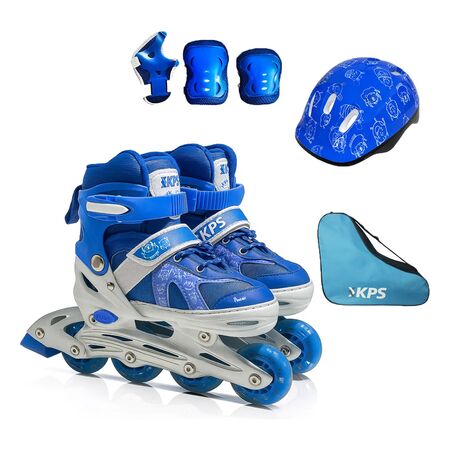 Rollers Phoenix Kossok Extensible 3en1 + Protecciones + Luz S 28-32 Azul S