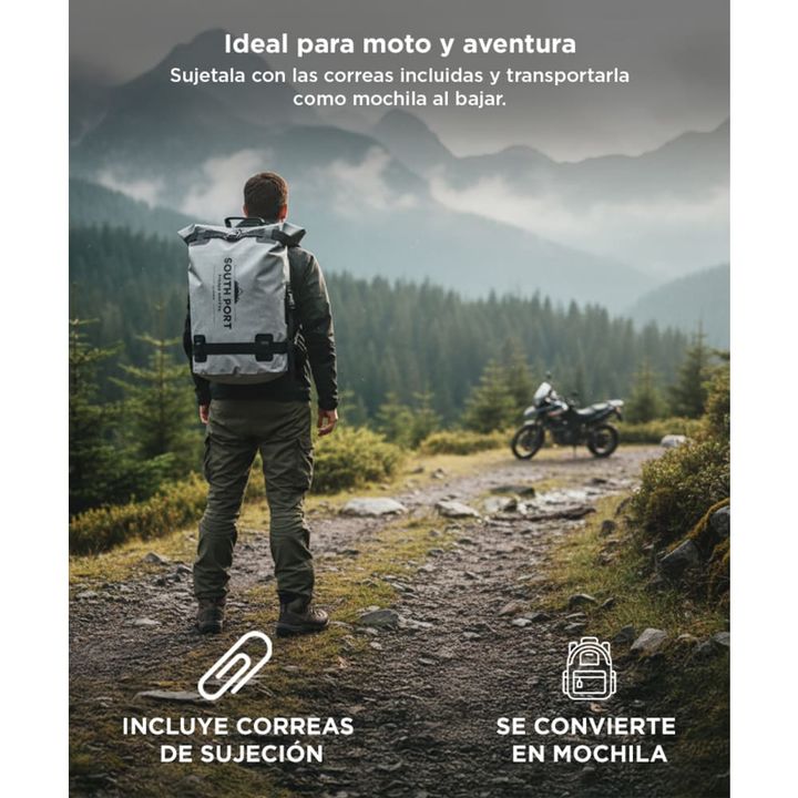 Bolso Estanco Moto South Port Impermeable 45L - Vista 3