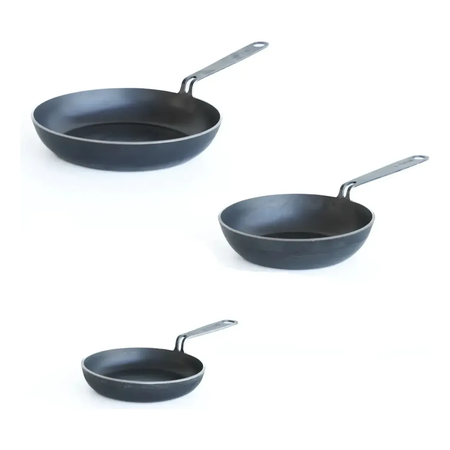 Combo 3 Sartenes De Hierro Kamado Argentino N25 - N20 - N15