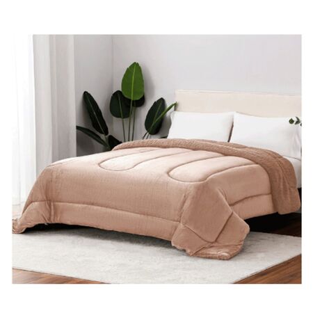 Acolchado Winter Corderito Mantra Cod:Me02 Twin Beige