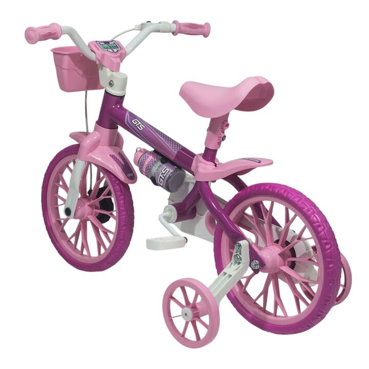 Bicicleta rodado 12 GTS con cantimplora rosa - Vista 4