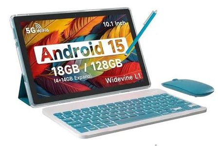 TABLET COOPERS CP20 PRO 10”ANDROID 15,18GB RAM 128GB,TECLADO,FUNDA,MOUSE Y LAPIZ-AZUL(X00408P3IN)