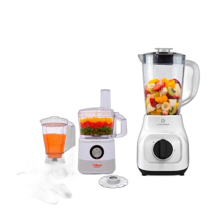 Combo Procesadora Liliana AM740 750W + Licuadora Whitenblack ALWB10 350W