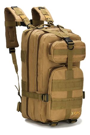 Mochila Tactica Alfa Moto Kps Multicompartimentos Reforzada Kakhi