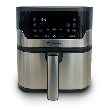 Freidora de aire Steel Home 8 Litros. 1700w Acero