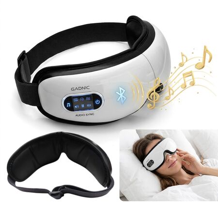 Masajeador de Ojos EyeRelax 3D Gadnic Electrico Inalambrico Vibracion Presion Calor Diseño Plegable Musica Integrada
