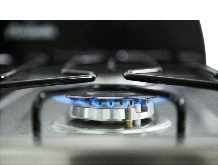 Cocina Florencia 5538 Acero Inoxidable Multigas Encendido Electronico Luz - Vista 3