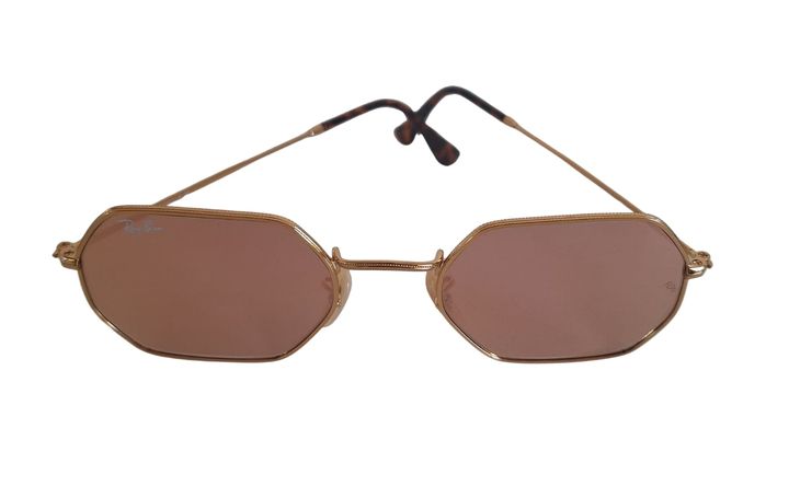 Lentes de Sol Ray-Ban RB3556 Octogonal Dorado - Rosa Espejado - Vista 1