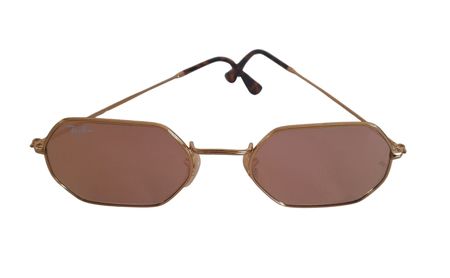 Lentes de Sol Ray-Ban RB3556 Octogonal Dorado - Rosa Espejado