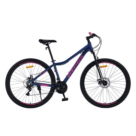 Bicicleta Mtb Overtech Q6 Lady R29 Aluminio, 21v Con Shimano, Freno A Disco, Con Suspensión