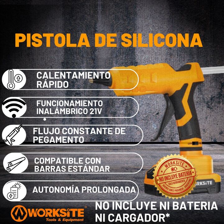 Pistola Engrasadora Worksite Inalambrica A Bateria 10000 Psi - Vista 3