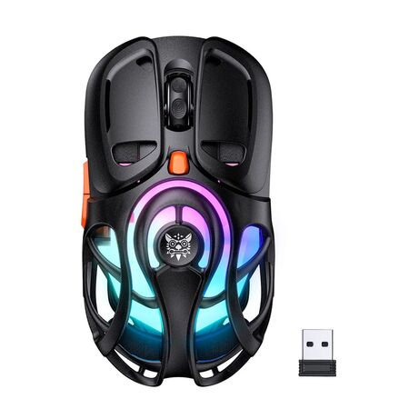 Mouse Gamer Inalámbrico Onikuma DM02 12800 DPI Luces RGB Ergonómico