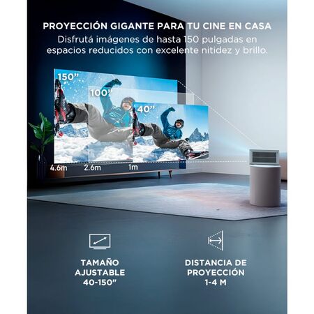 Proyector Gadnic C45 FHD 12000 Lúmenes Android TV AutoFocus AutoKeystone Bolso Transportador Cable HDMI