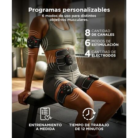 Estimulador Muscular Gadnic Abdominales Piernas 